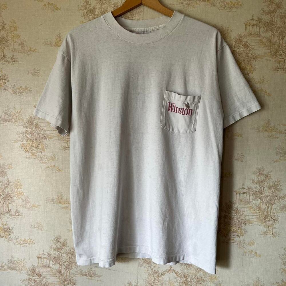 90s Distressed & Threadbare Winston Racing Pocket Tee | Size XL